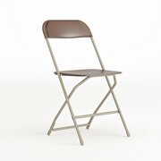 Flash Furniture Folding Chair - Brown Plastic - 60 Pack LE-L-3-BROWN-GG